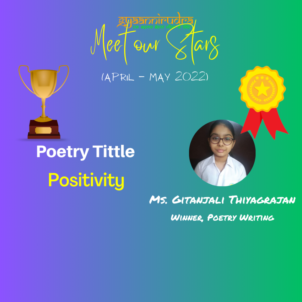 Winner, Poetry Writing at Gyannirudra (celebrate life with us)