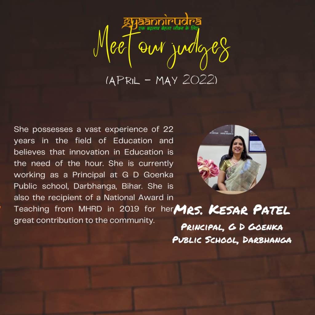 Mrs. Kesar Patel, Judge, Celebrate Life with us at Gyaannirudra