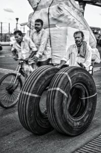 Shouvik Datta (The essential act of war is destruction, not necessarily of human lives, but of the products of human labour. Labourers are one of the strongest asset of any country's economy. This photo depicts their daily chores, life struggles and perspiration. We are thankful to them.)