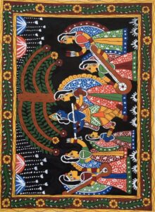 Ritesh Lodh (This a work of art that I painted here in my school. It’s theme based on Krishna’s marriage and the Gopiya celebrating the occasion in full of love.)