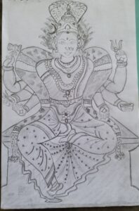 Manigandan (Art is my hobby and I have potrayed the goddess through this artwork.)