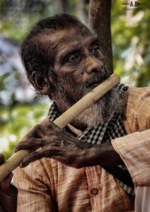 Anupam Das (A Silent Flautist Spotted At Sonajhuri Hut, Bolpur-Shantiniketan.)